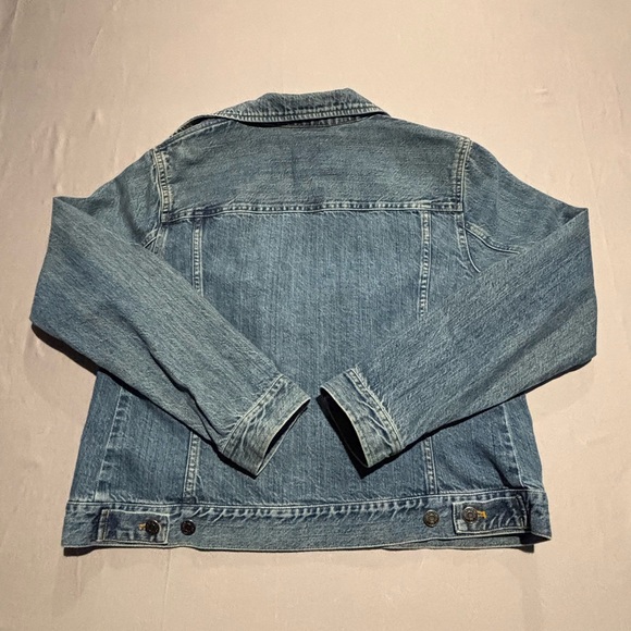 Vintage Ralph Lauren Jeans Co Denim Jacket Leather Patch Horse Logo Size M - Picture 7 of 9